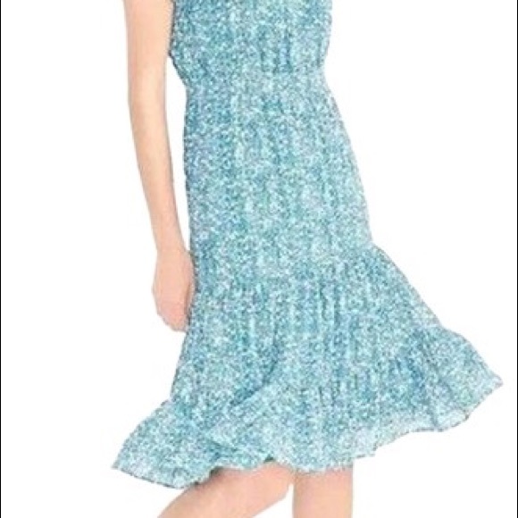 NWT J Crew Floral Tiered Midi Peasant Dress size medium - Picture 2 of 5